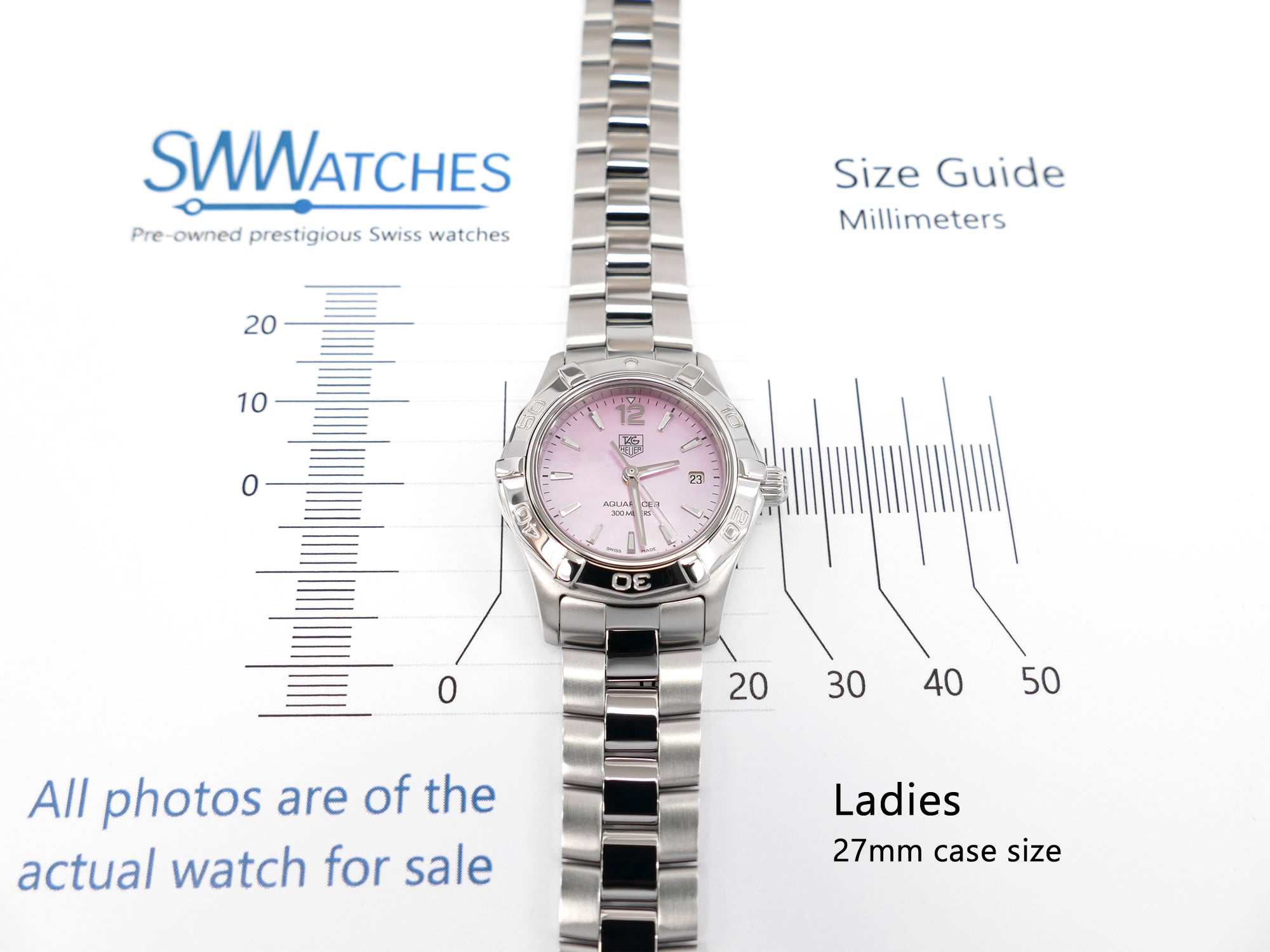 TAG Heuer Aquaracer WAF1418 Ladies 27mm case size
