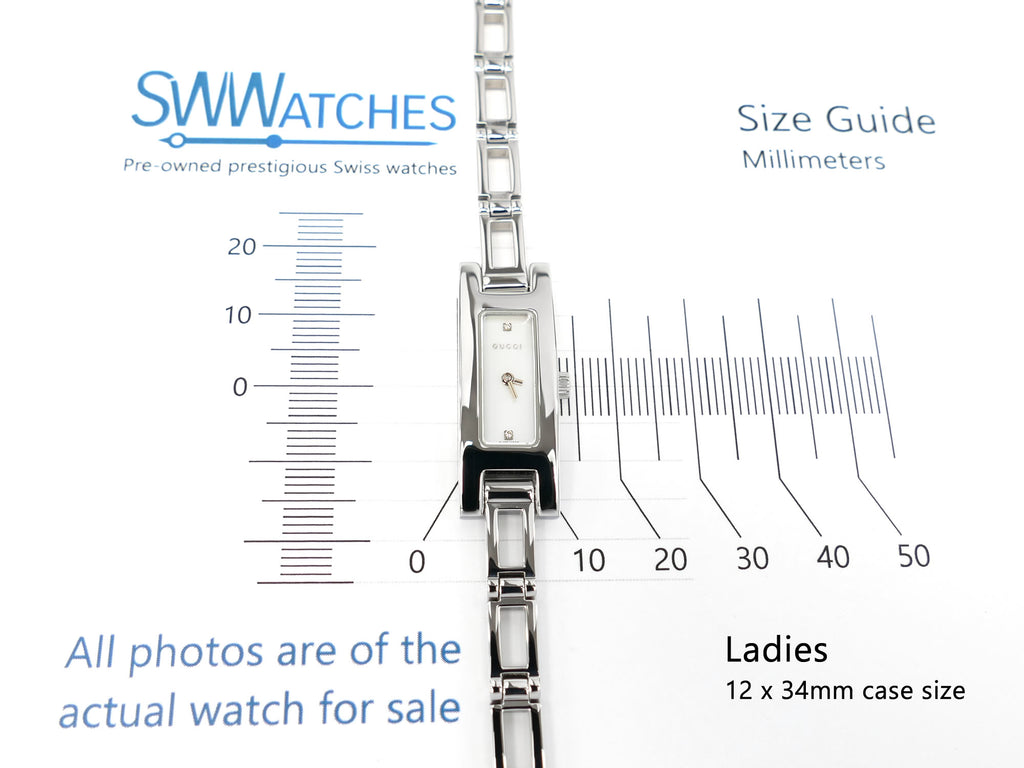 Gucci 3900L Ladies 12 x 34mm case size