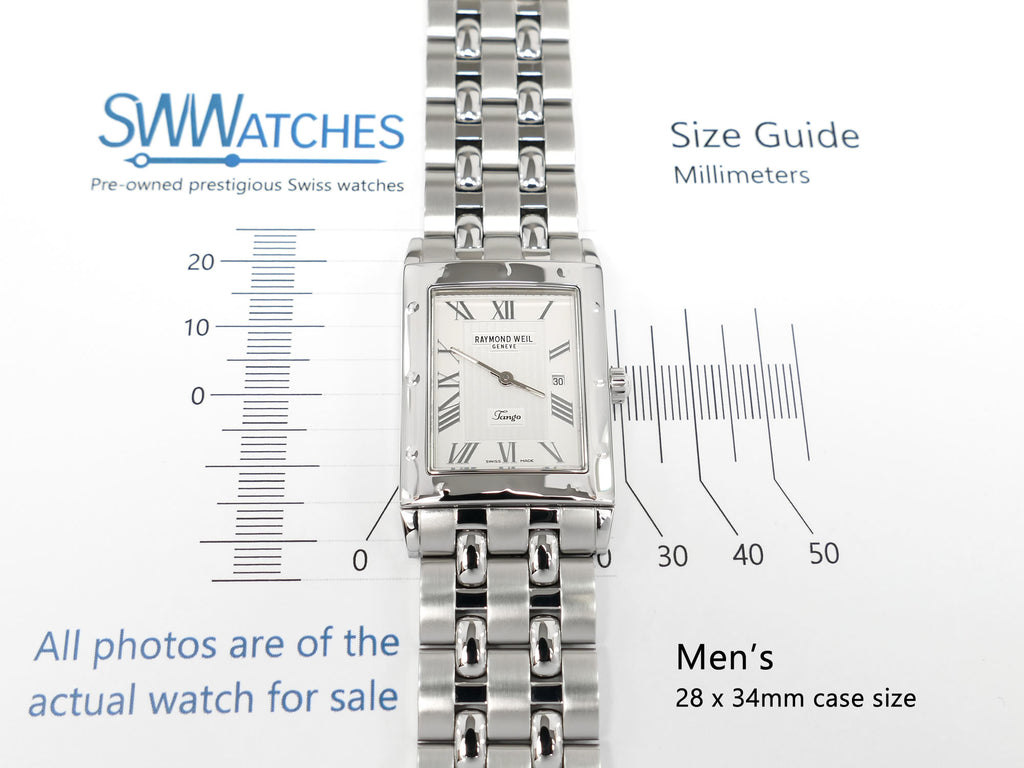 Raymond Weil Tango 5380 Men's 28 x 34mm case size