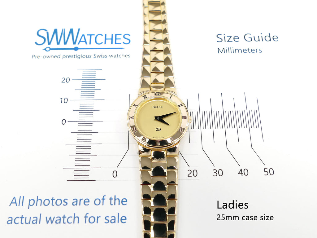 Gucci 3300L 25mm Ladies case size