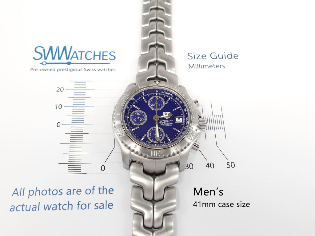 TAG Heuer Link CT2110 Men's 41mm case size