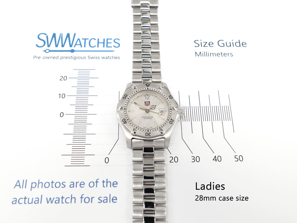 TAG Heuer 2000 Classic WK1312-0 28mm Ladies case size