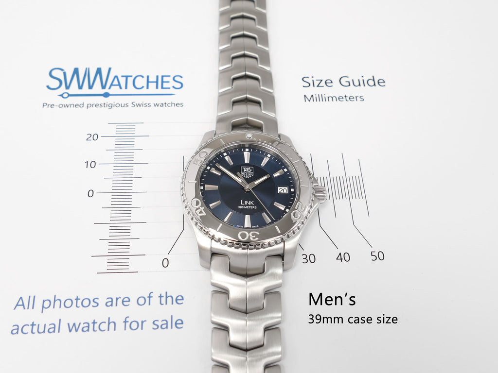 TAG Heuer Link WJ1112-0 Full Size 39mm case size men's