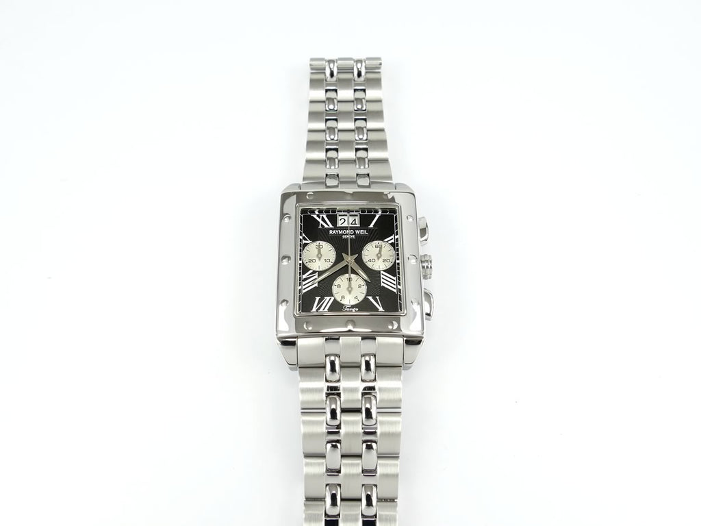 Raymond Weil Tango Chronograph 4881-ST-00209 rectangular black dial