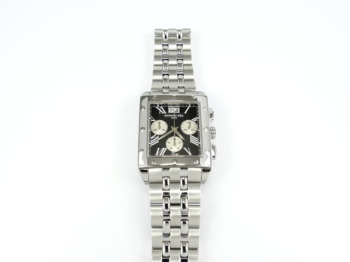 Raymond Weil Tango Chronograph 4881-ST-00209 rectangular black dial