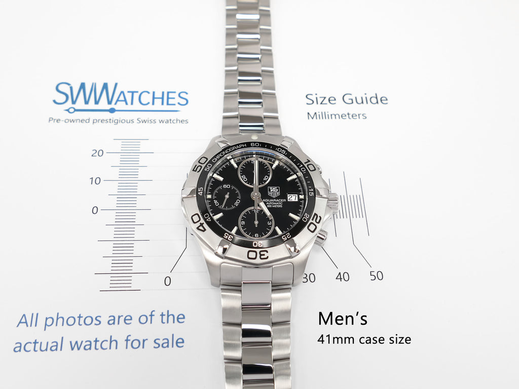 TAG Heuer Aquaracer CAF2110 Men's 41mm Case size