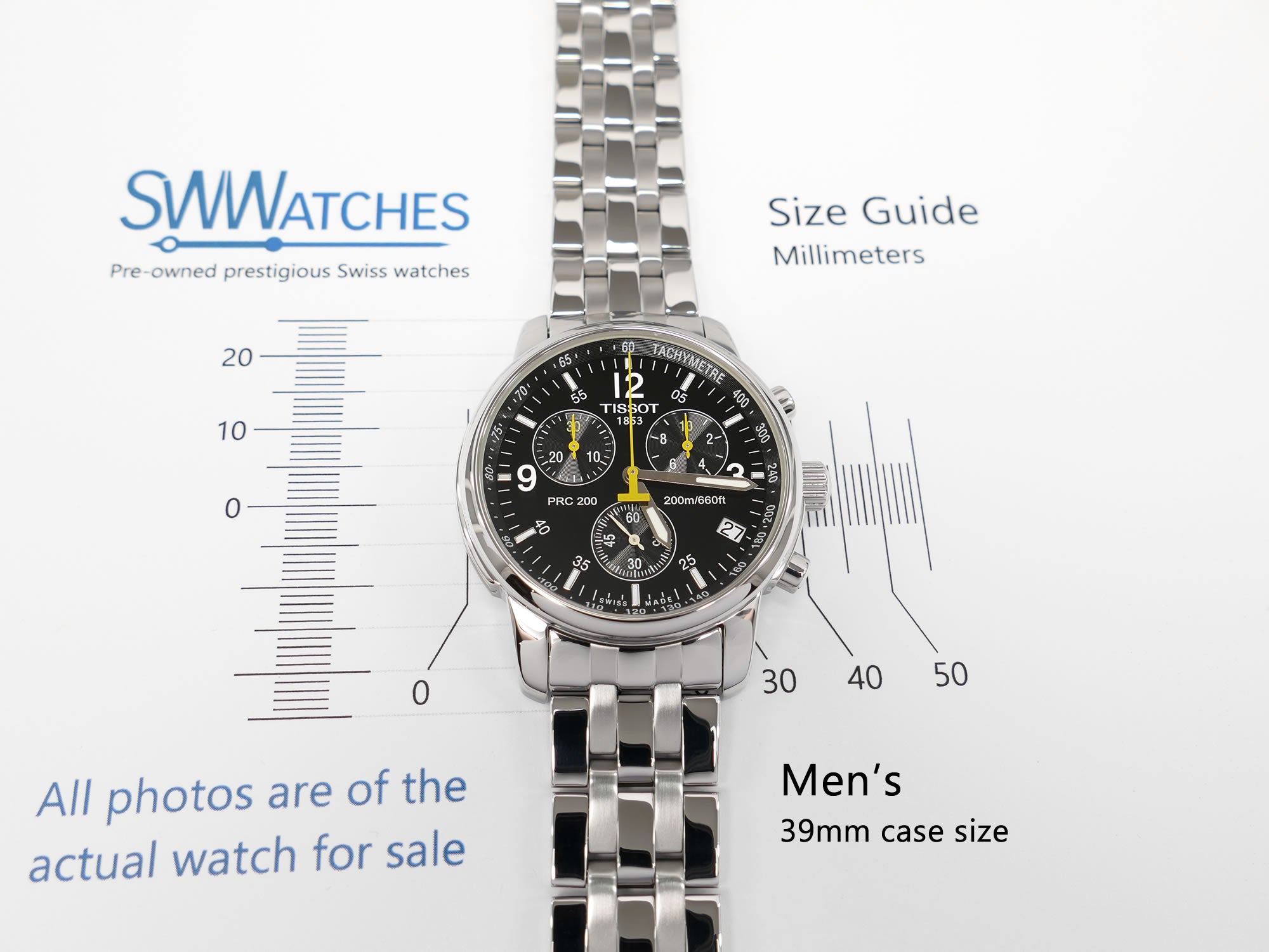 Tissot T-Sport PRC200 Men's 39mm case size