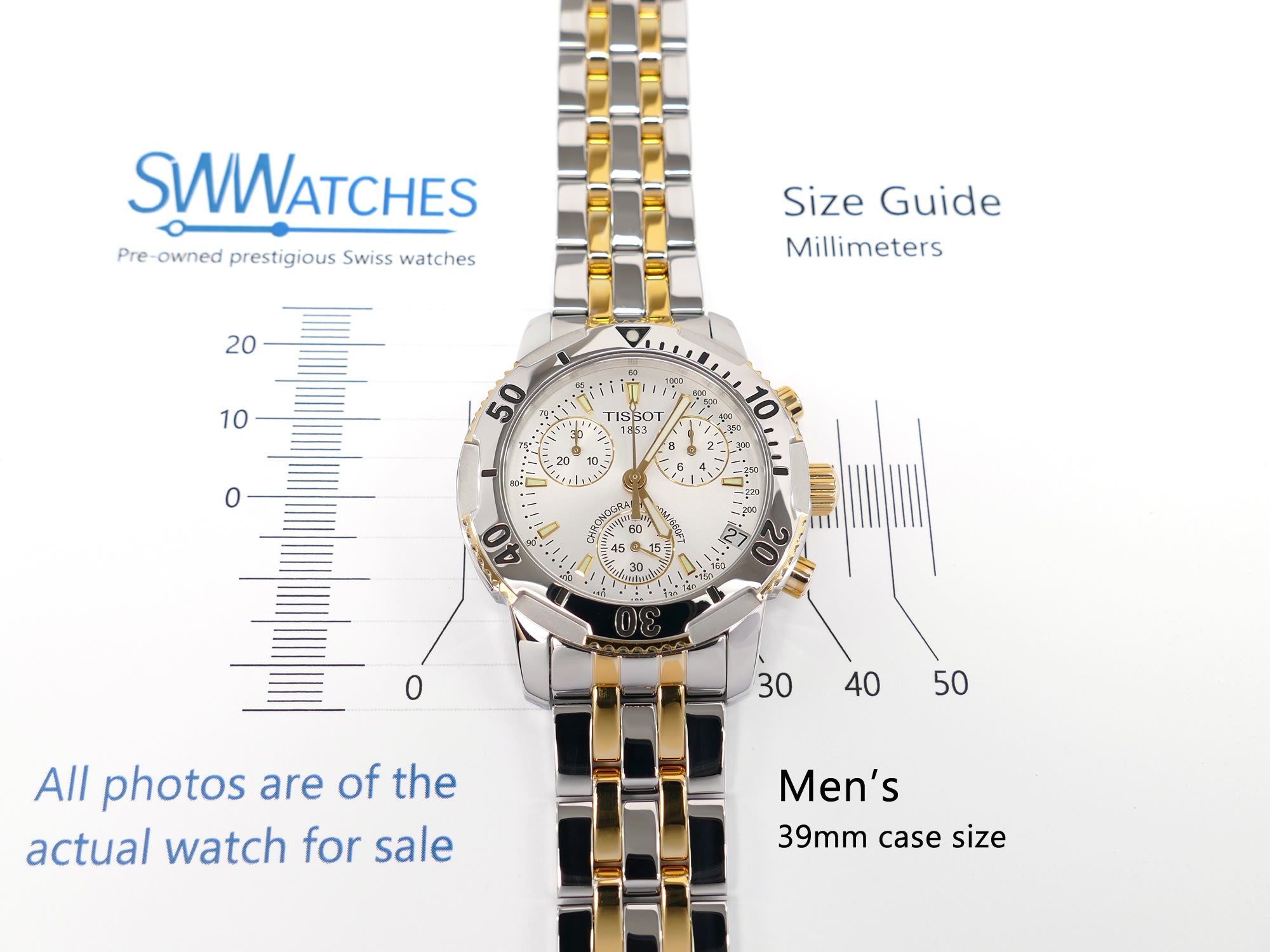 Tissot T-Sport PRS200 Men's 39mm case size