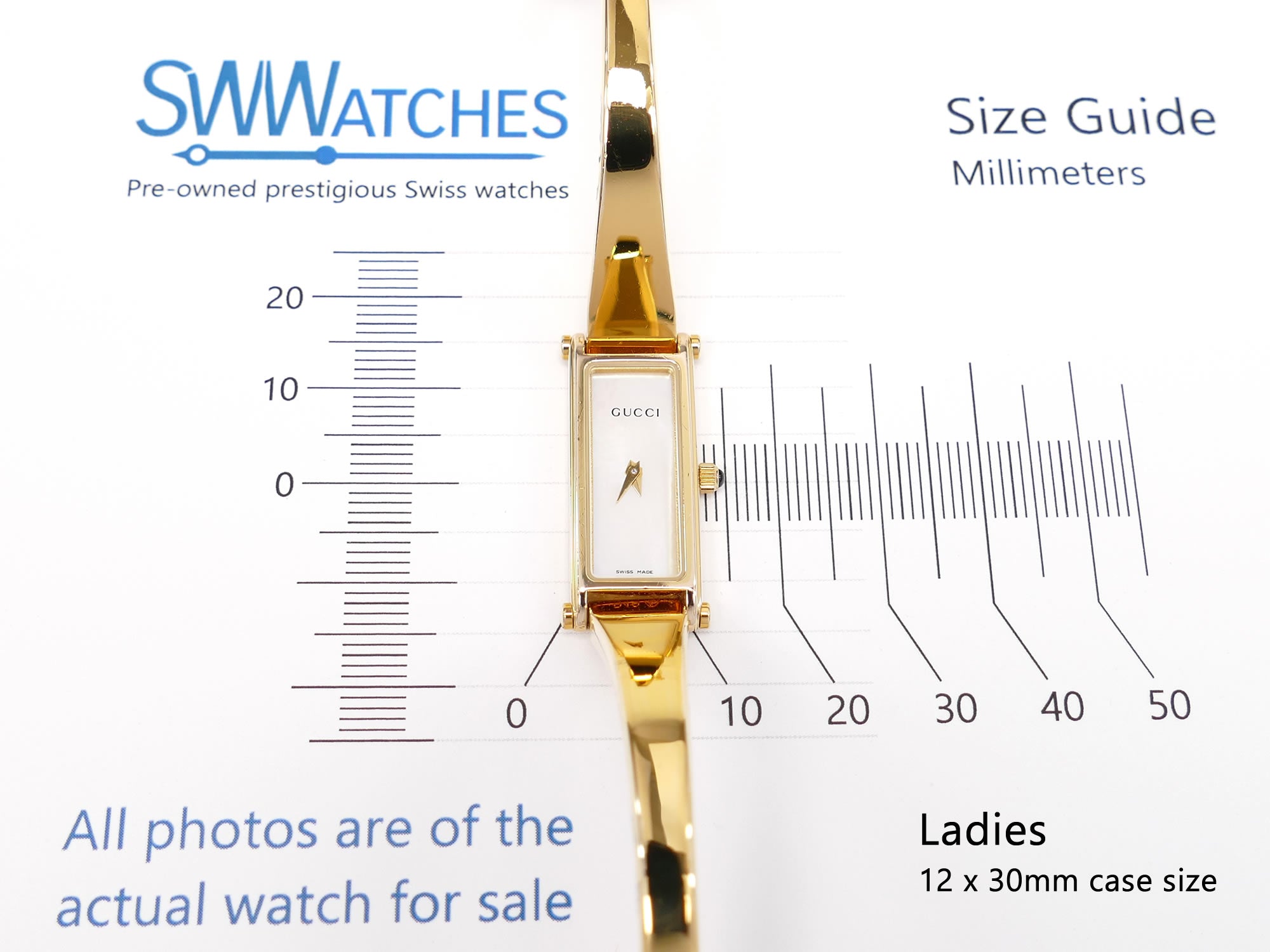 Gucci 1500L Ladies 12 x 30mm case size