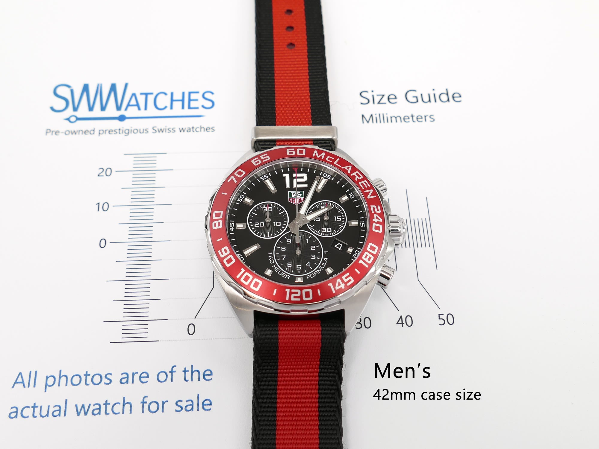 TAG Heuer Formula 1 CAZ1112 men's 42mm case size