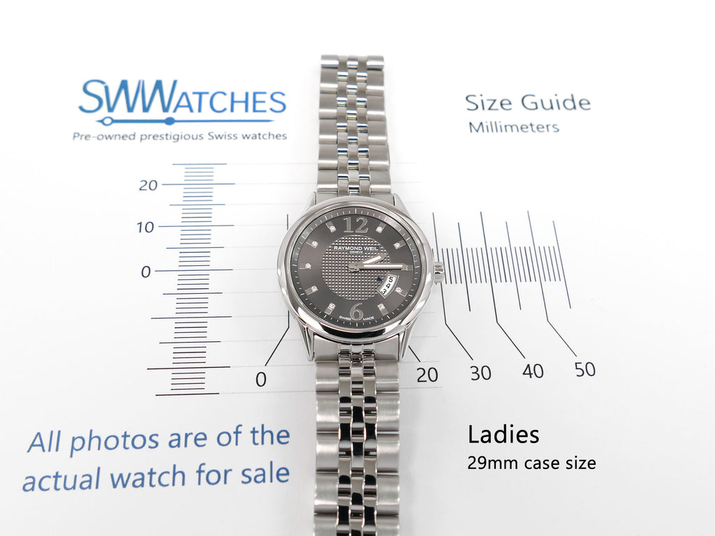 Raymond Weil Freelancer 5670 ladies 29mm case size
