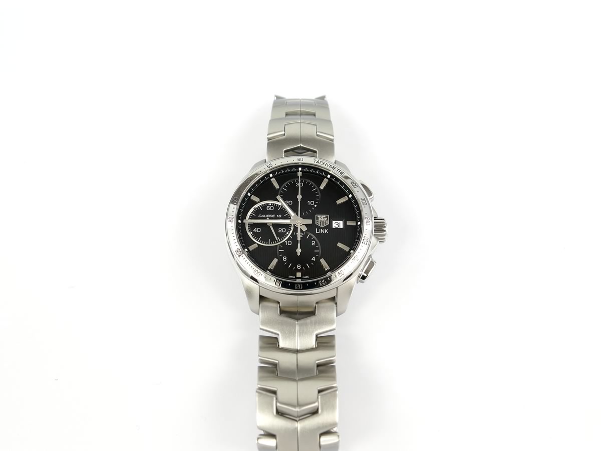 TAG Heuer Link Chronograph Calibre 16 CAT2010.BA0952 tachymetre bezel