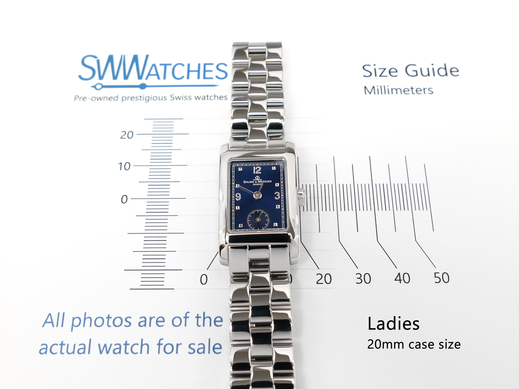 Baume & Mercier Hampton MV045139 Ladies 20mm case size
