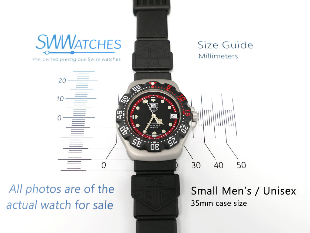 TAG Heuer Formula 1 WA1214 Black New Bezel & Strap 35mm Mid Size F1 ...
