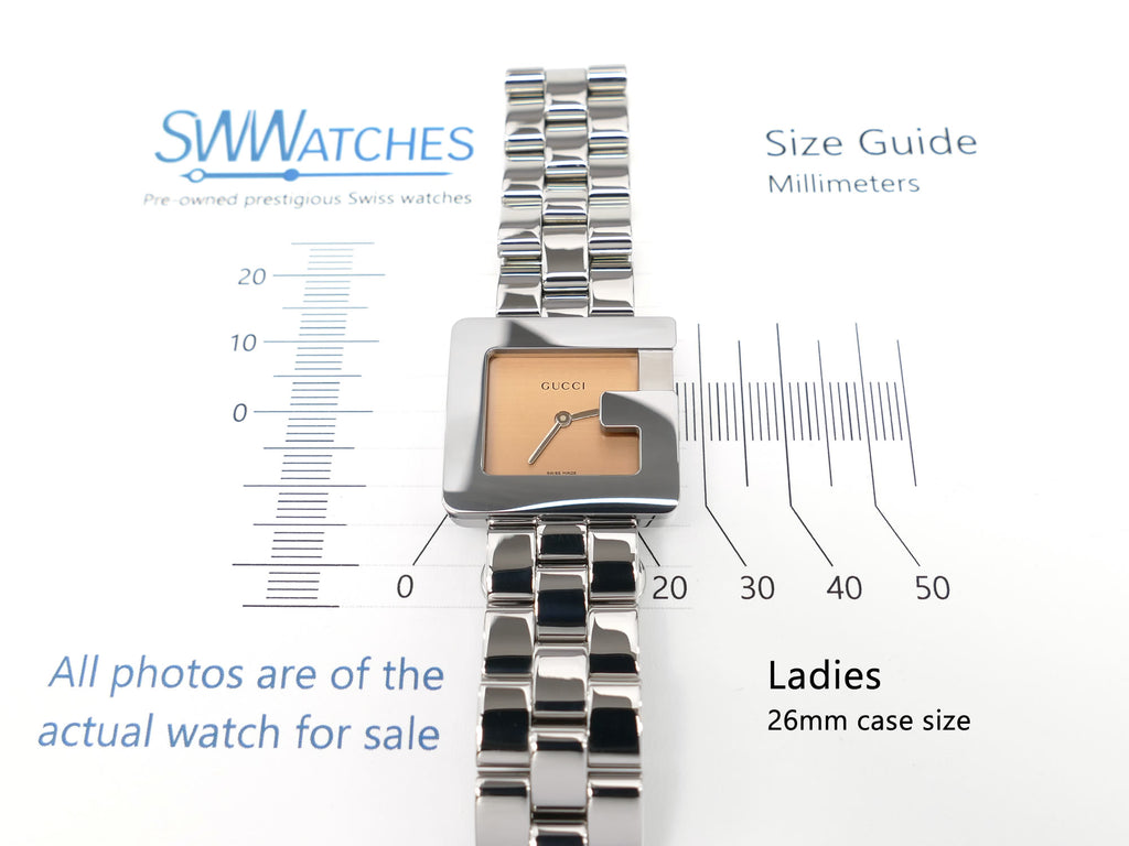 Gucci 3600 Ladies 26mm case size