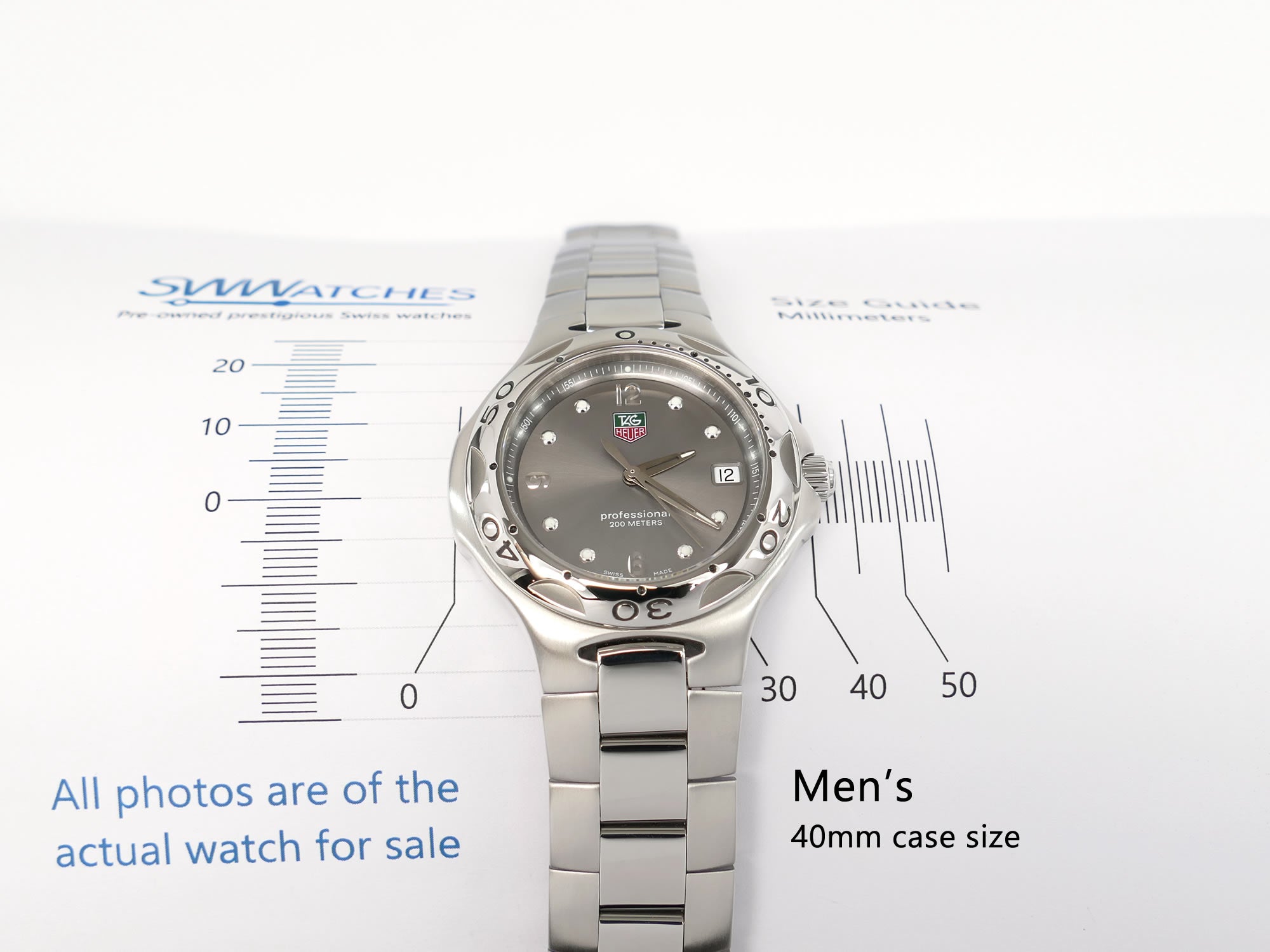 TAG Heuer Kirium WL1011 Men's 40mm case size