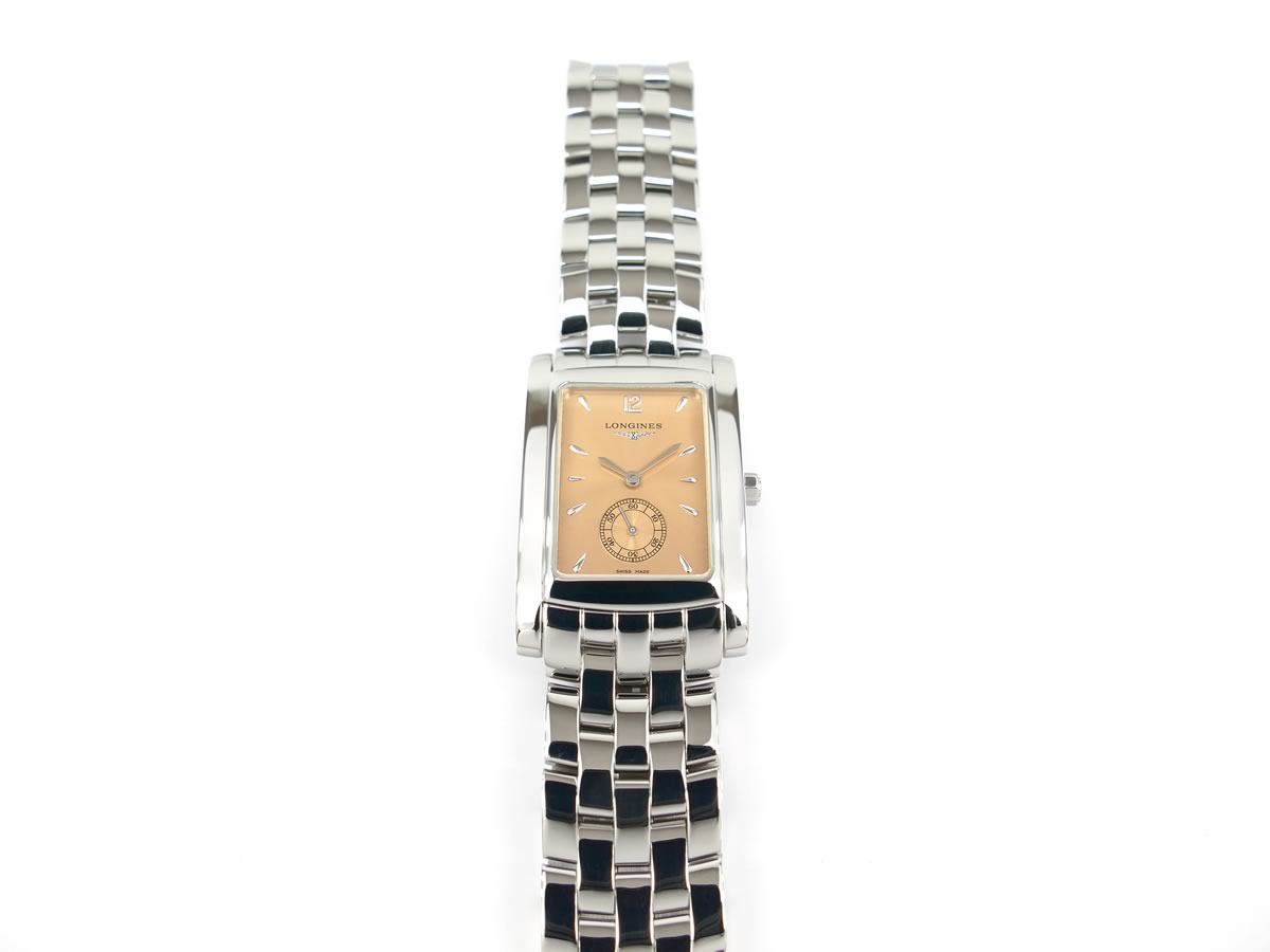 Longines DolceVita Copper L5.655.4.96.6 rectangular stainless steel case