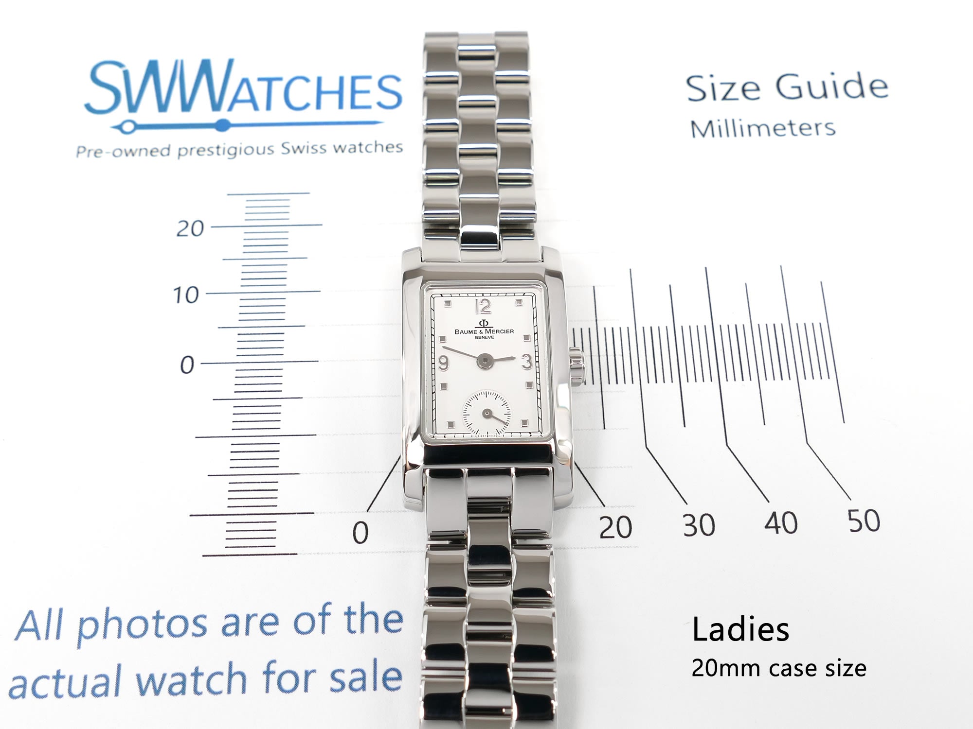 Baume & Mercier Hampton MV045139 Ladies 20mm case size