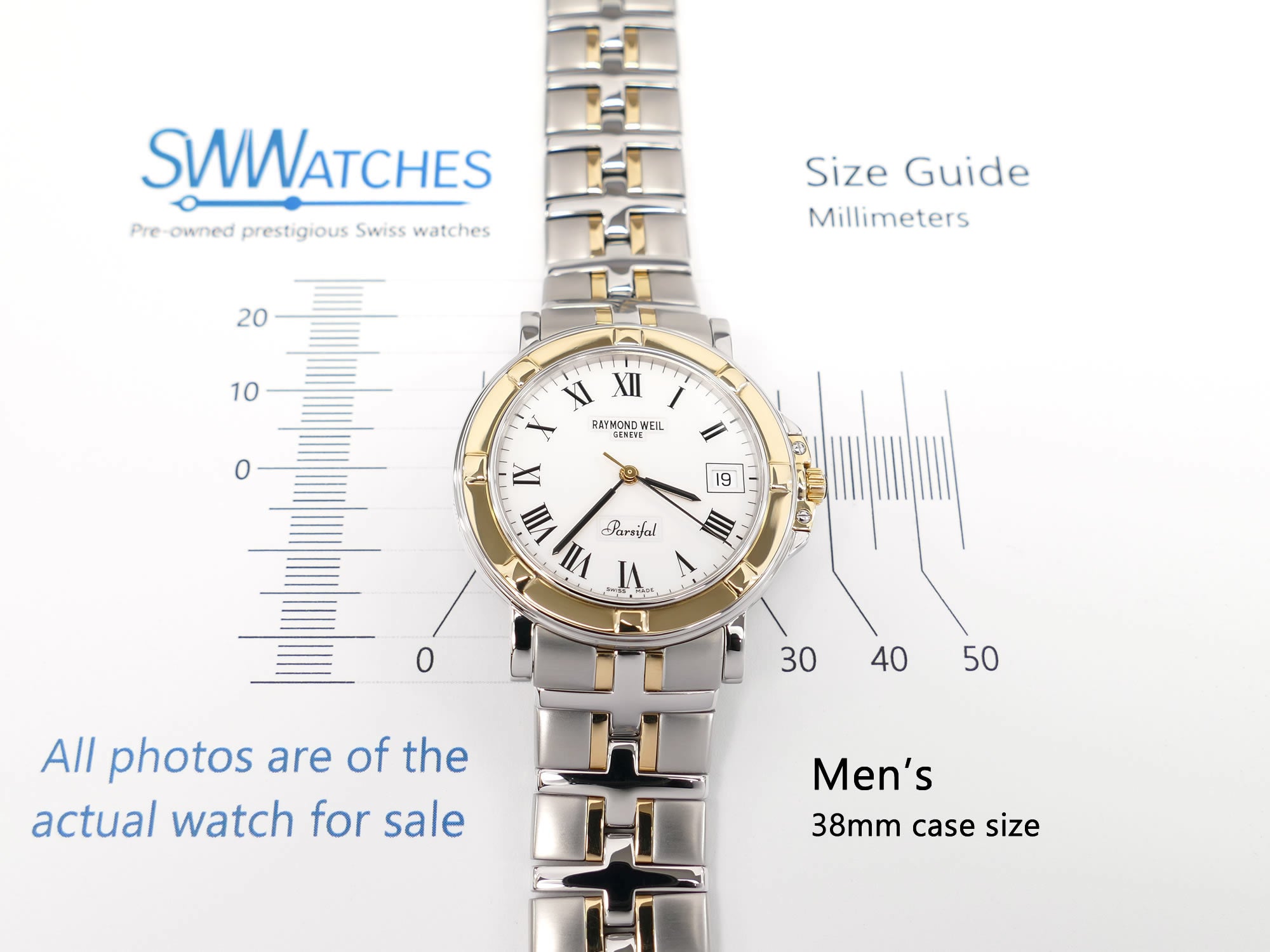Raymond Weil Parsifal 9550 Men's 38mm case size