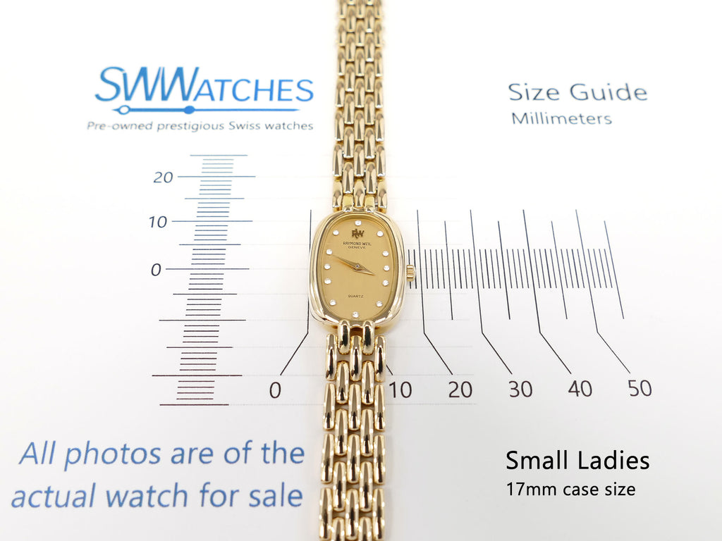 Raymond Weil Vintage 5807 Small Ladies 17 x 24mm oval case size