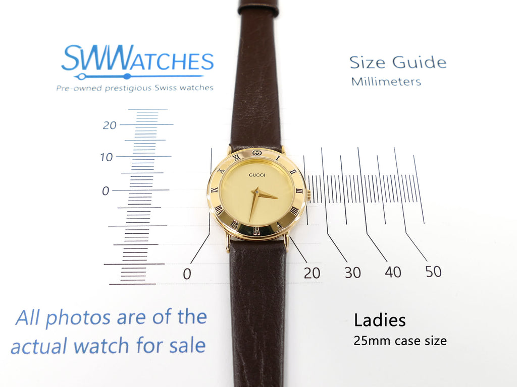 Gucci 3000L Ladies 25mm case size
