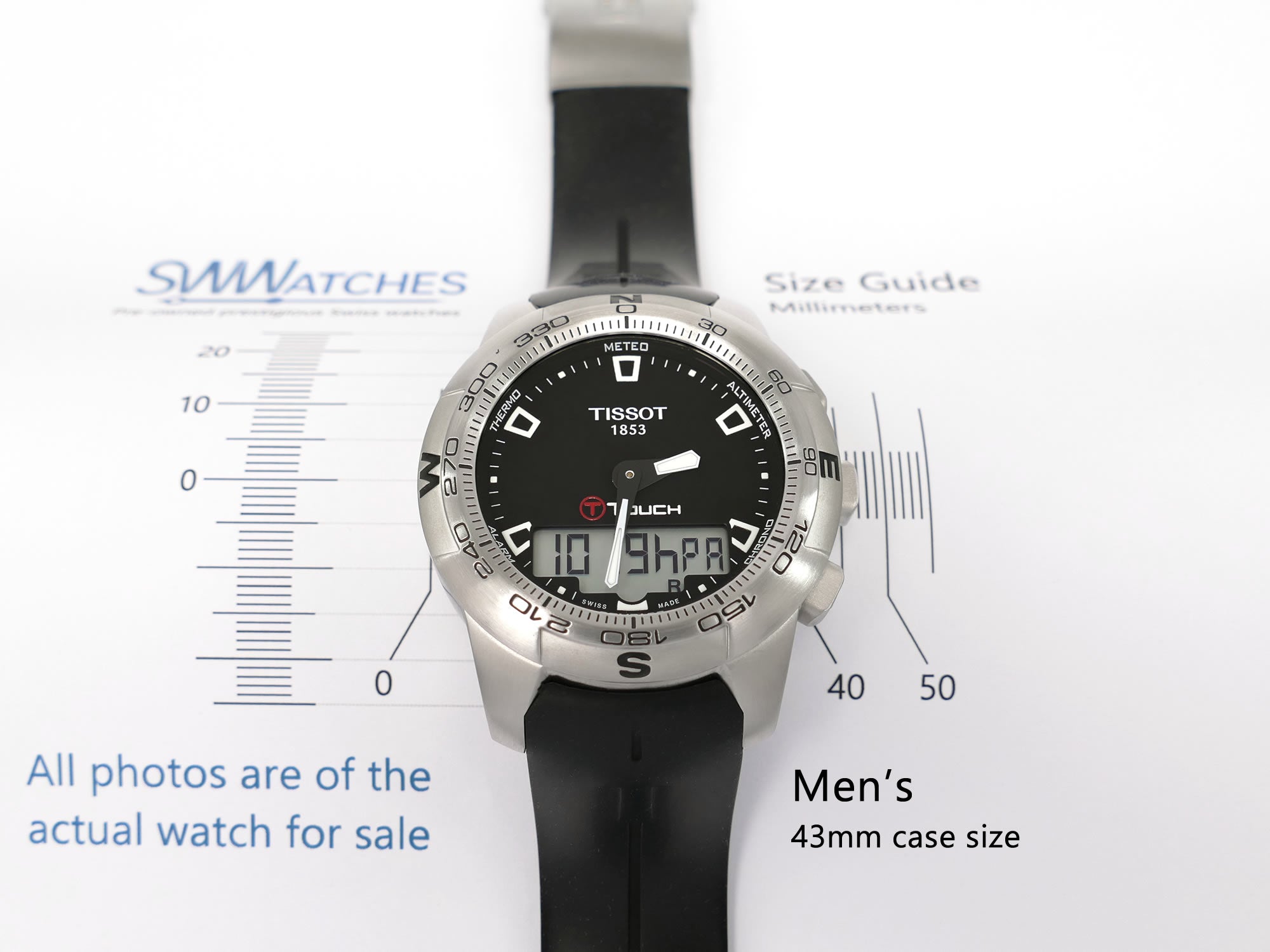Tissot T-Touch II T047420A Men's 43mm case size