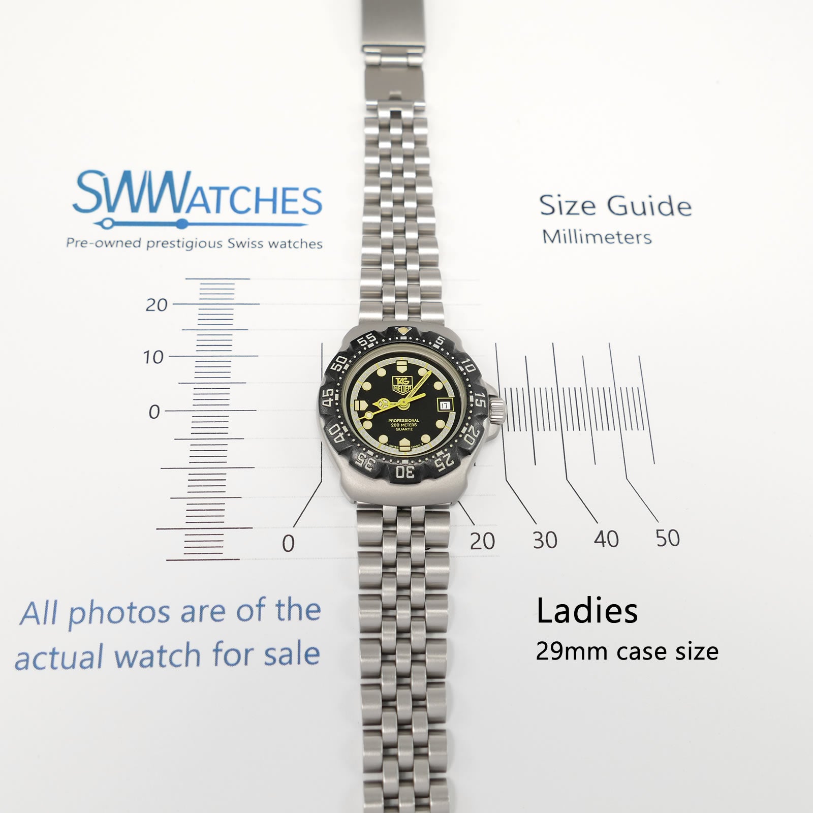 TAG Heuer Formula 1 WA1416 Ladies 29mm case size