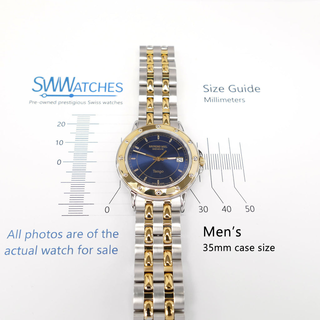 Raymond Weil Tango 5560 Men's 35mm case size