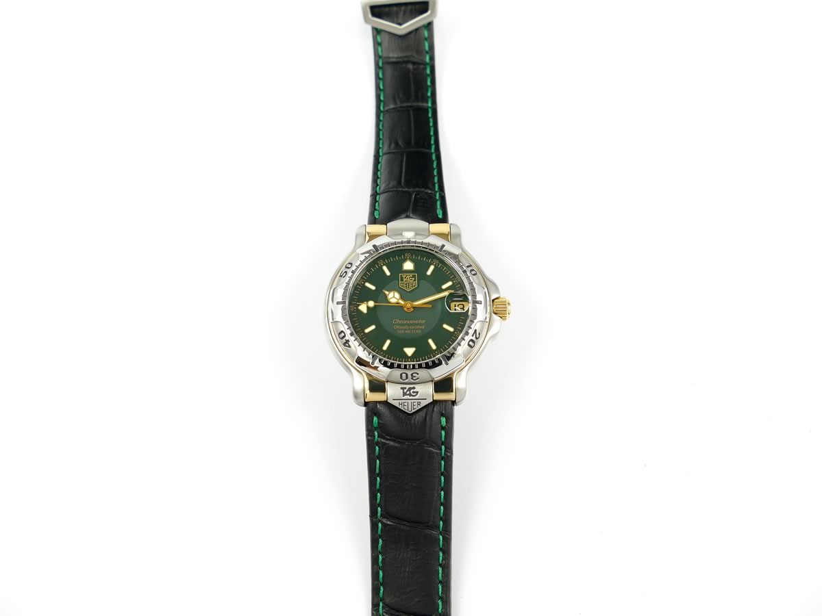 TAG Heuer 6000 Green Chronometer WH5253 rotating bezel