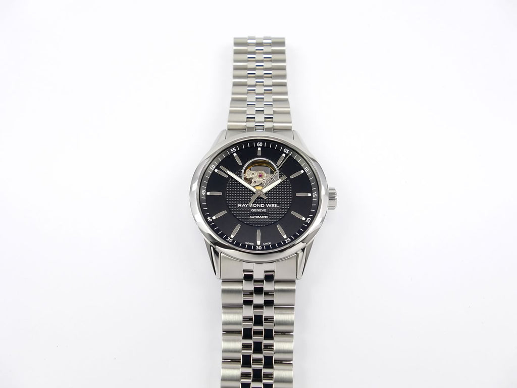 Raymond Weil Freelancer 2710 Black Dial exposed balance wheel