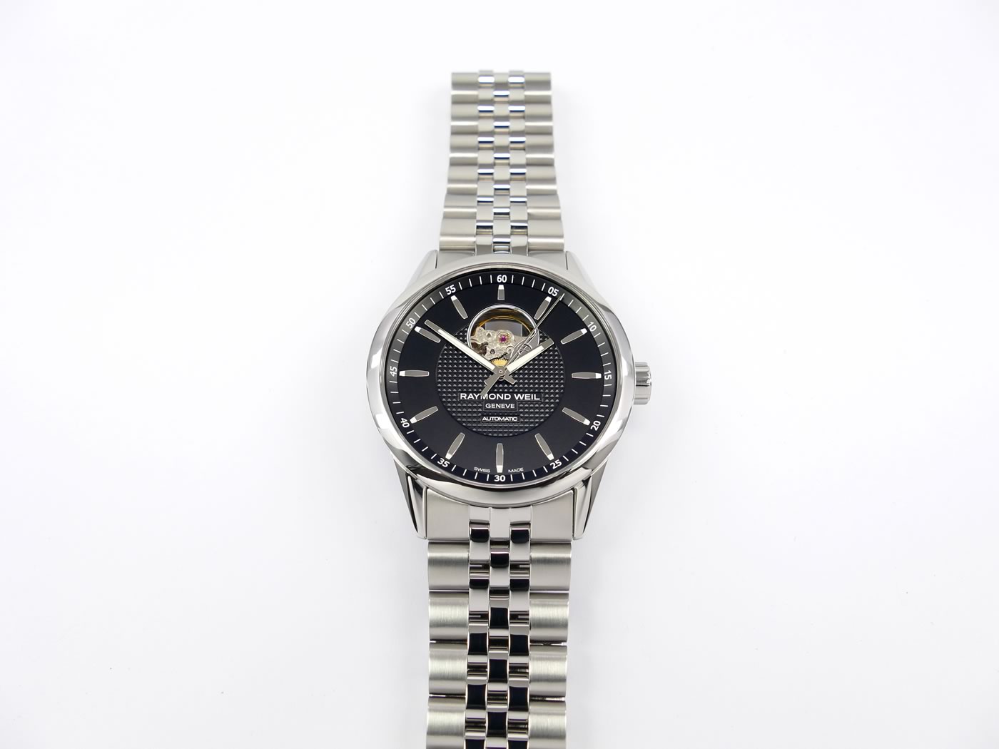 Raymond Weil Freelancer 2710 Black Dial exposed balance wheel