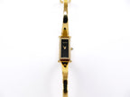 Gucci 1500 L Gloss Black Dial 18k Gold Plated 