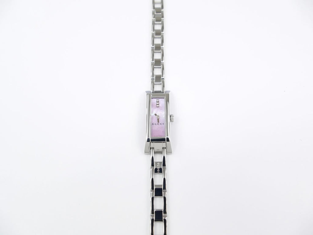 Gucci G-Link 110 Pink Mother of Pearl YA110515 bracelet watch slimline