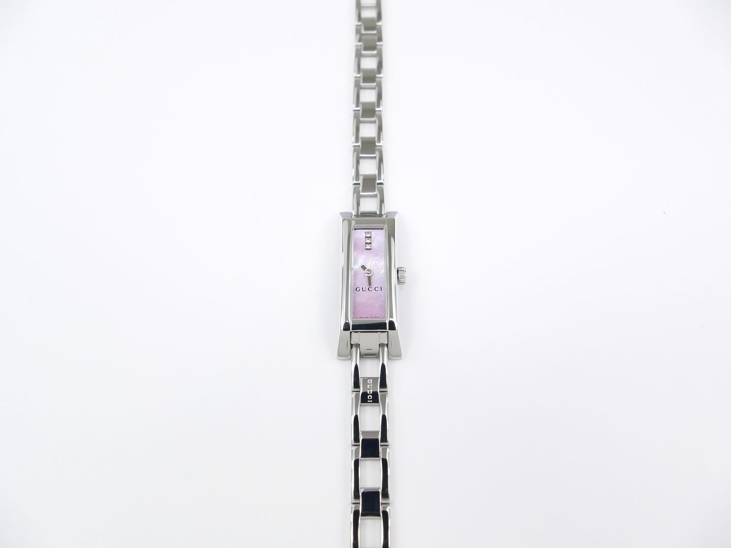 Gucci G-Link 110 Pink Mother of Pearl YA110515 bracelet watch slimline