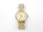 Omega Vintage Quartz Champagne Dial 18k Gold Plated caliber 1342 baton dial