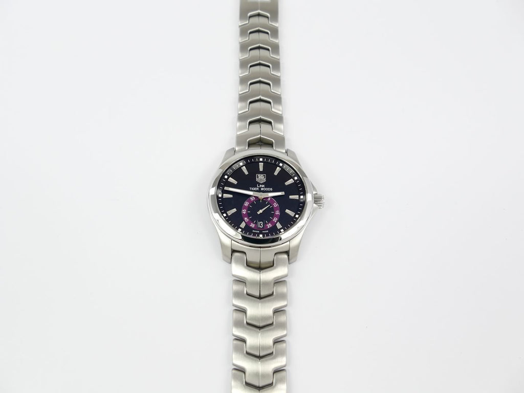 TAG Heuer Tiger Woods Link Automatic WJF211D.BA0570 stainless steel bezel