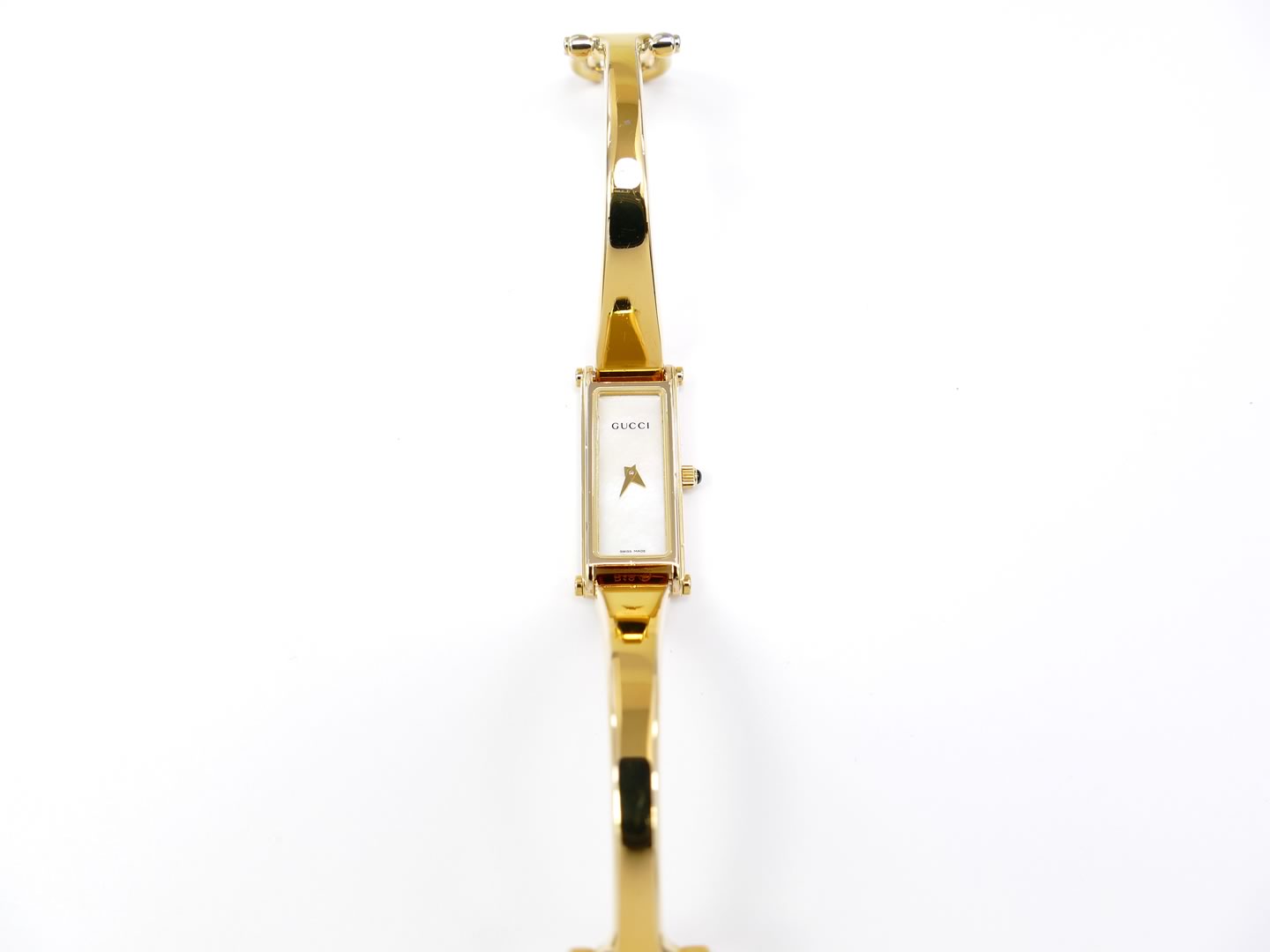 Gucci 1500 L White on 18k Gold integrated Bangle 