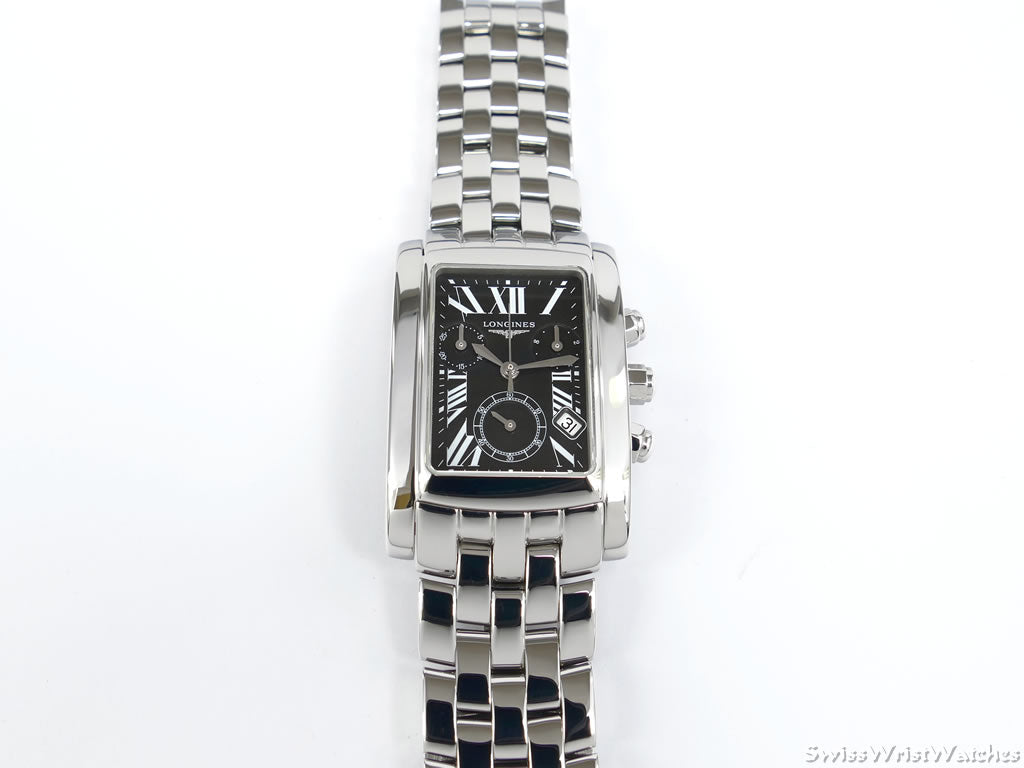 Longines DolceVita Black Chronograph L5.656.4.79.6 front view