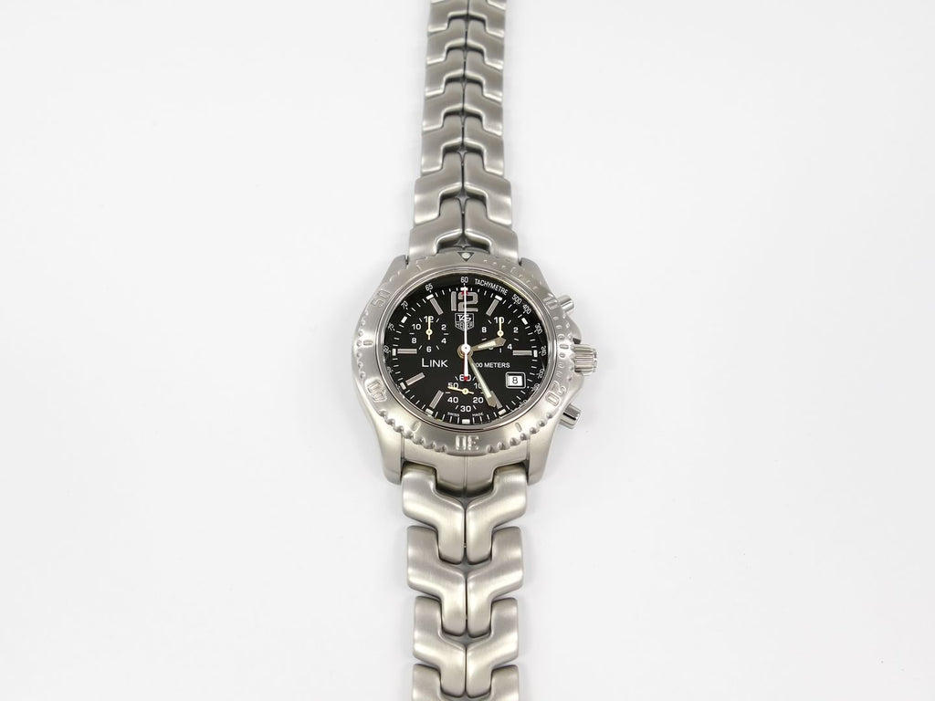 TAG Heuer Link Chronograph Black CT1111.BA0550 rotating bezel