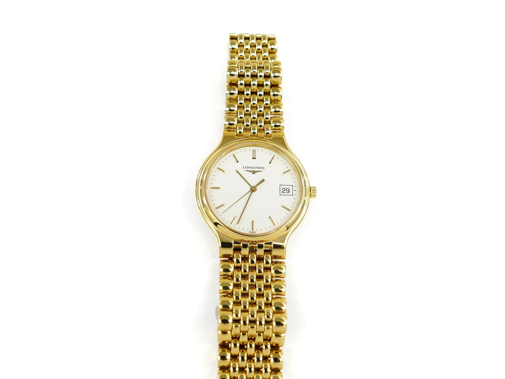 Longines Flagship White L5.631.2 18k gold PVD case