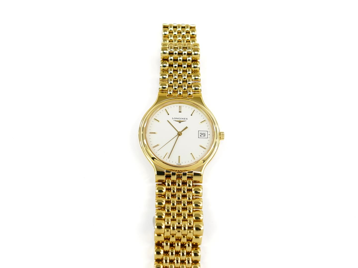 Longines Flagship White L5.631.2 18k gold PVD case
