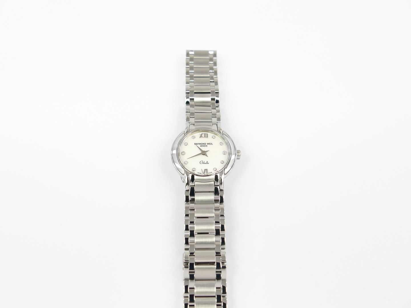 RAYMOND WEIL GENEVE Othello ダイヤ 電池新品・箱有 RAYMOND WEIL Othello Mother of Pearl Ladies Watch 2321-STS