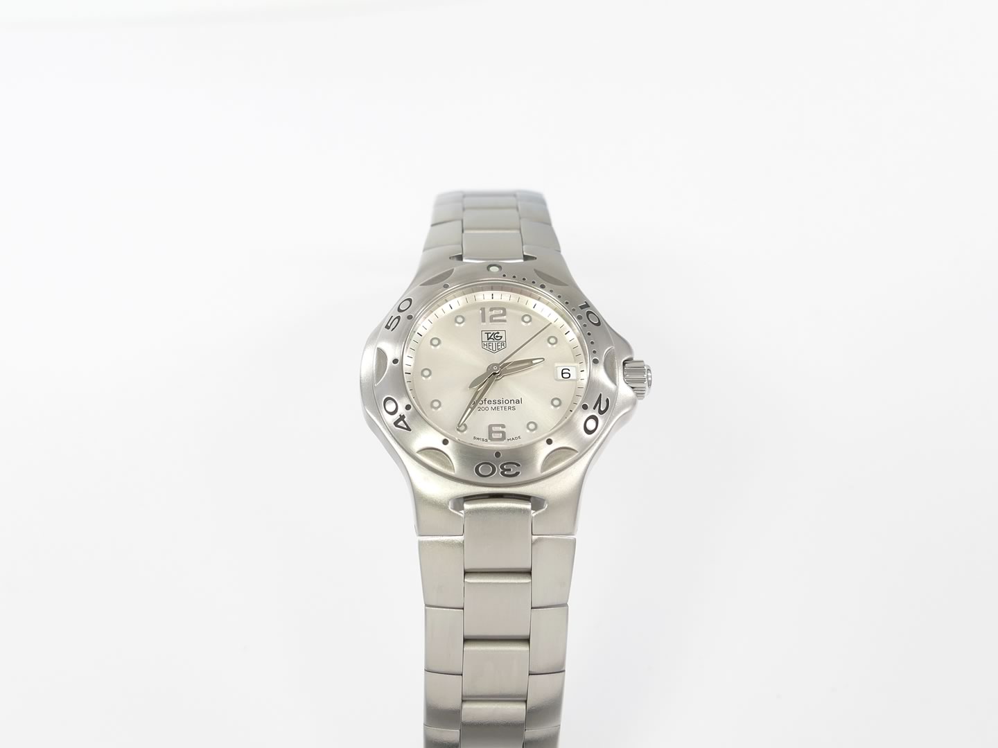 TAG Heuer Kirium Mid Size Silver Dial WL121E.BA0704 rotating bezel