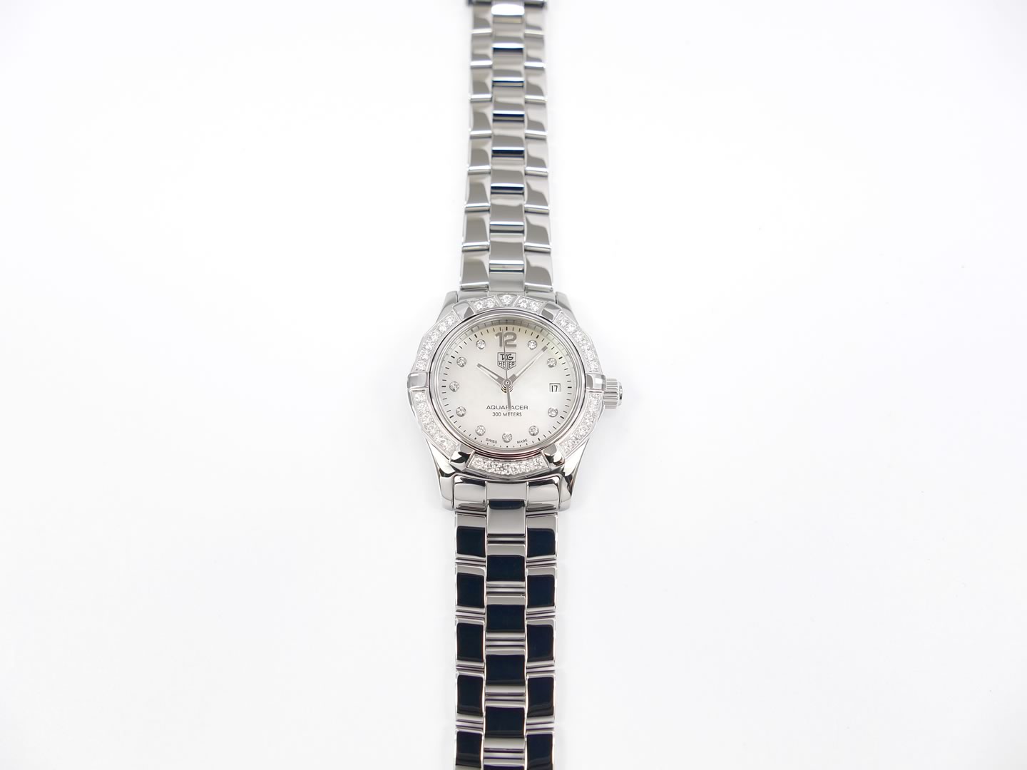 TAG Heuer Aquaracer WAF1416.BA0813 full diamond rotating bezel