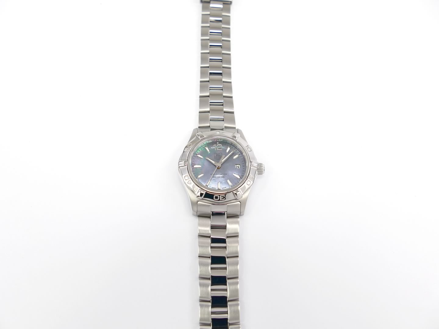 TAG Heuer Aquaracer WAF1417.BA0812 rotating polished stainless steel bezel