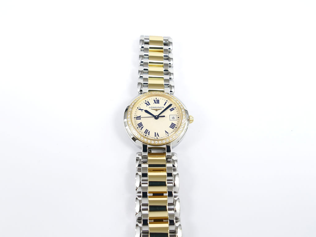 Longines PrimaLuna L8.112.5.95.6 diamond set 18k solid gold bezel
