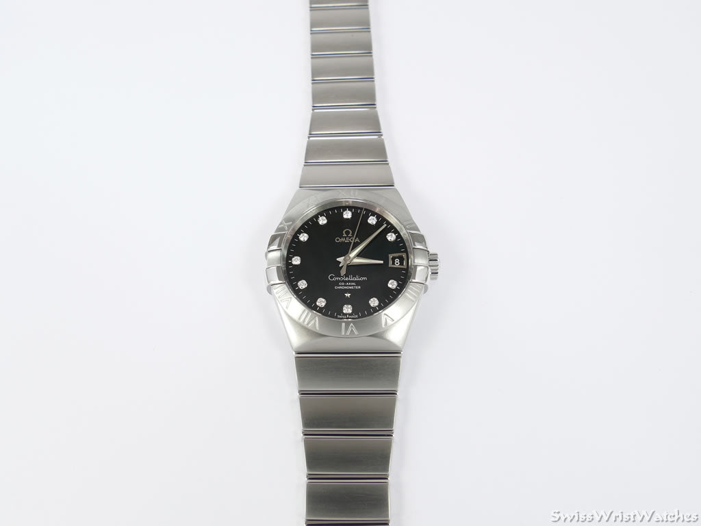 Omega Constellation 8500 Black 123.10.38.21.51.001 front view