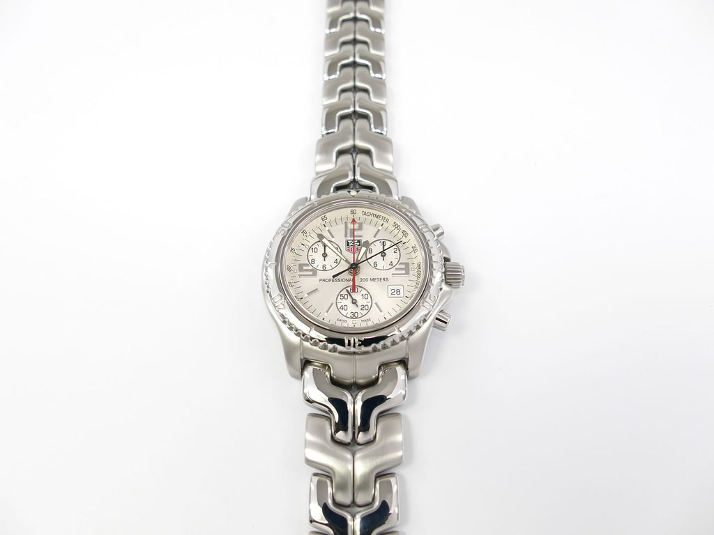 TAG Heuer Link Chronograph Silver CT1112.BA0551 rotating bezel