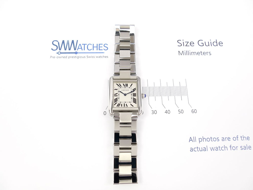 Cartier Tank Solo 3170 case size 24mm x 31mm