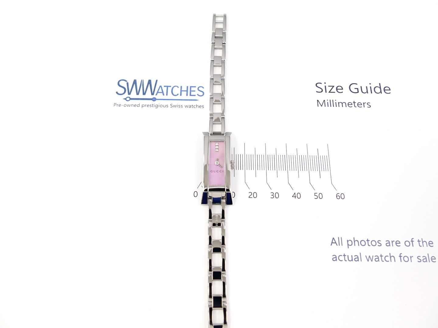 Gucci G-Link 110 Pink 14 x 36mm case size